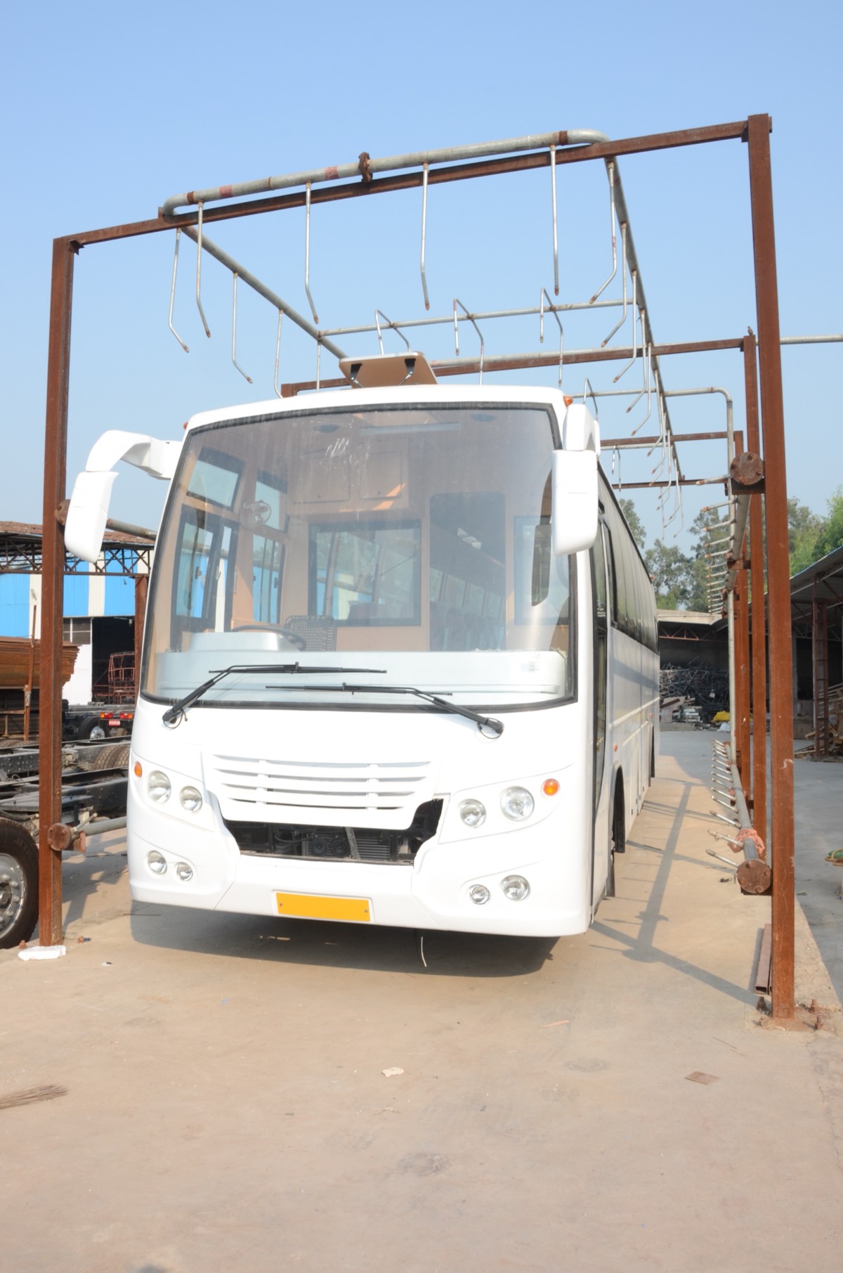 Shower testing station — front view