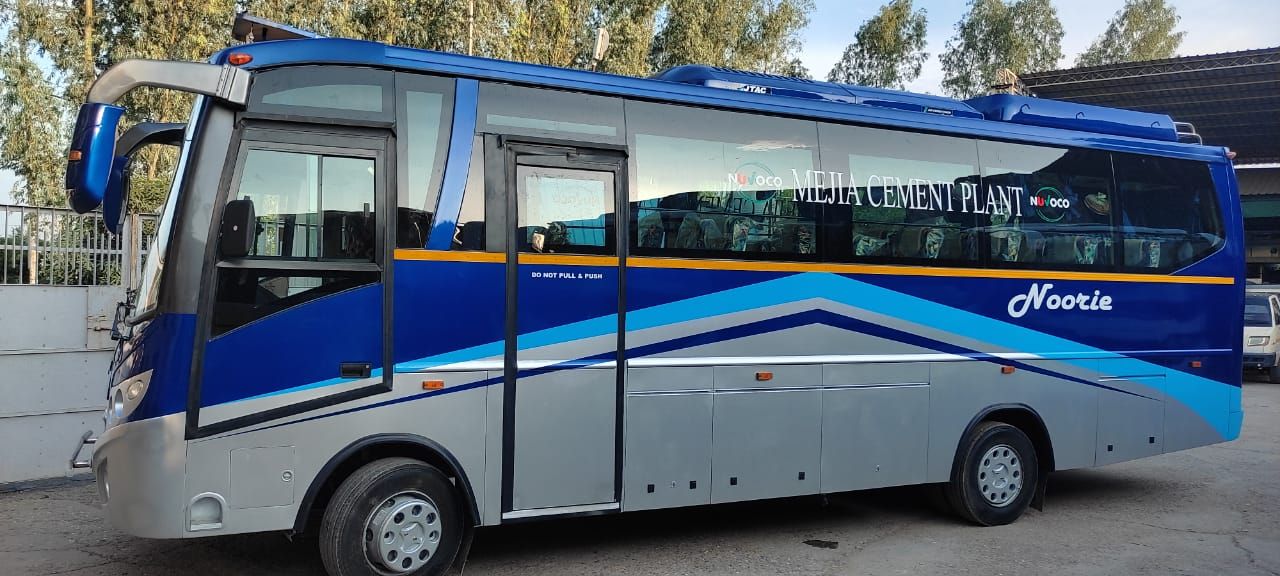 Mejia Cement Plant staff bus — side profile